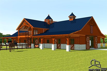 Carolina 01 Horse Barn Design Plans